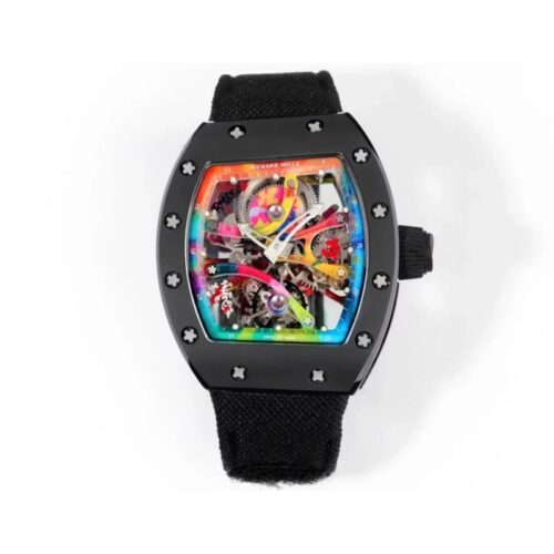 RM공장 리차드밀 요한 블레이크 RM68-01 블랙 세라믹 케이스 / 블랙 스트랩 밴드