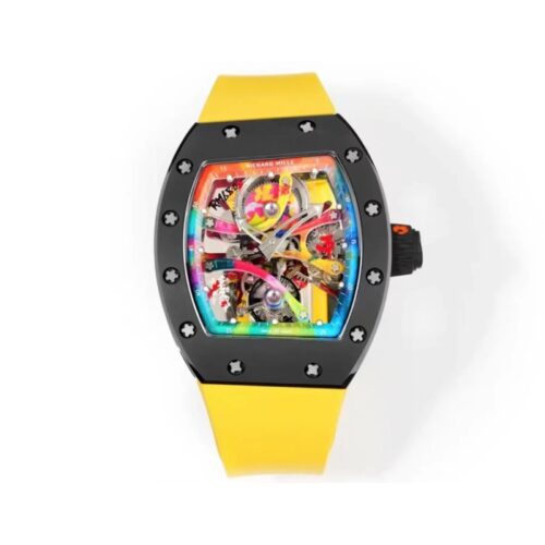 RM공장 리차드밀 요한 블레이크 RM68-01 블랙 세라믹 케이스 / 옐로우 러버밴드