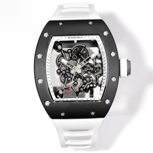 RM공장 리차드밀 부바왓슨 RM-055 블랙 세라믹 / 화이트 러버밴드