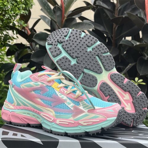 오프화이트 블루 & 핑크 비 라이트 백 스니커즈