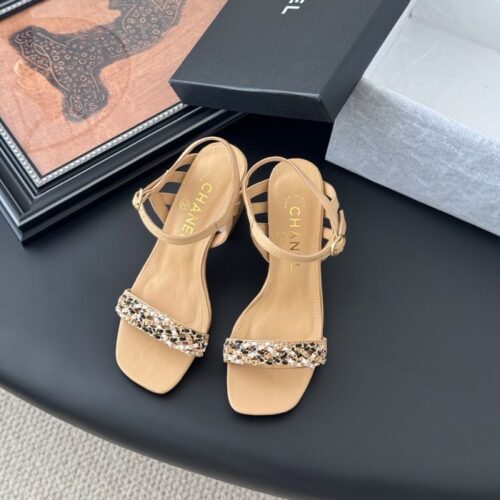 샤넬 25SS 체인 샌들 베이지