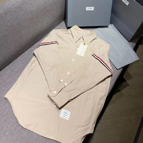 톰브라운 4바 암밴드 셔츠 살구