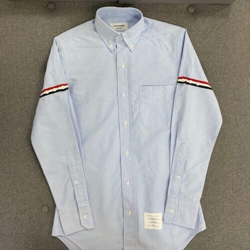 톰브라운 클래식 암밴드 옥스포드 셔츠 스카이 블루