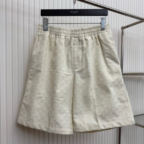 구찌 아이보리 GG 코튼 자카드 버뮤다 쇼츠