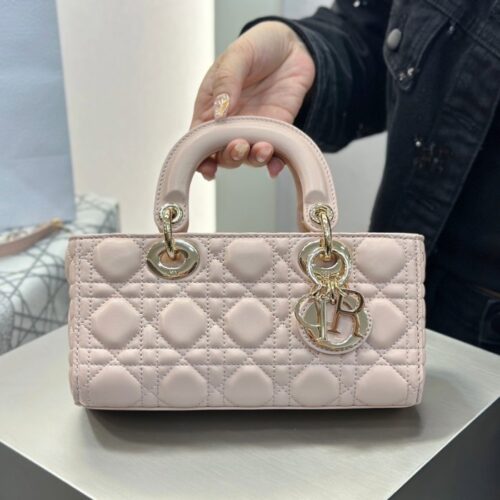 디올 Lady D-Joy 스몰 백 핑크 까나쥬 양가죽
