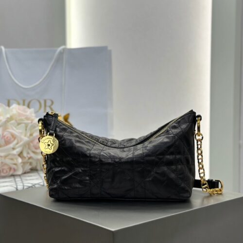 디올 스타 체인 미디엄 파우치 레더