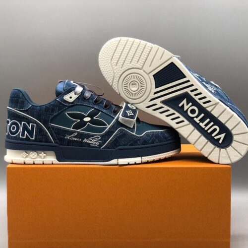 루이비통 LV 트레이너 스니커즈 블루 데님