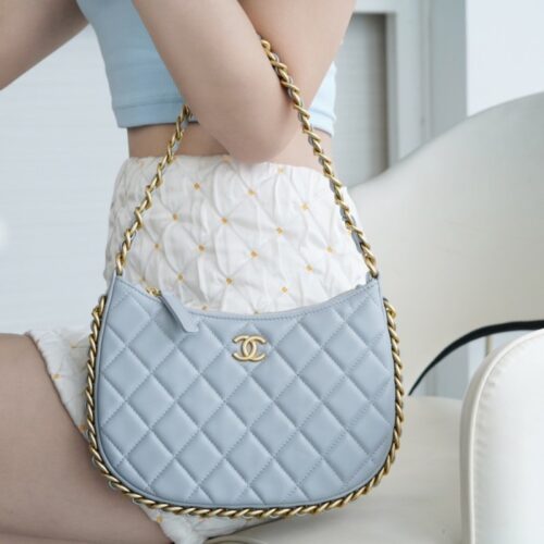 팬더샵 샤넬 체인 어라운드 호보백 헤이즈 블루 미디움