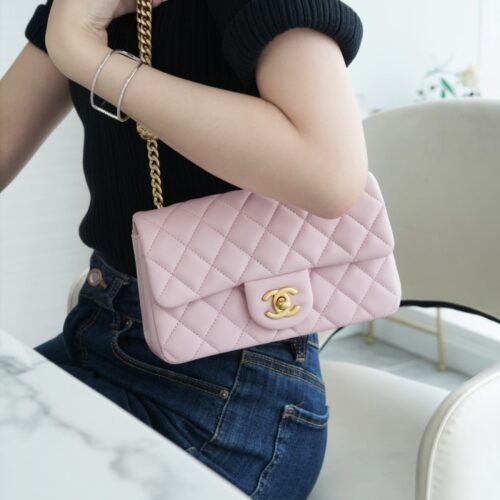 팬더샵 샤넬 클래식 까멜리아 스몰 핑크