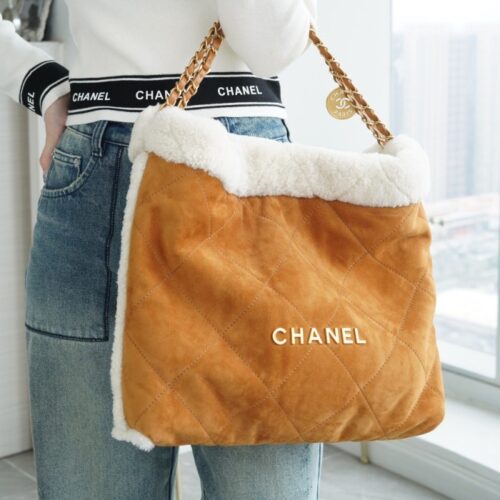 팬더샵 샤넬 22P 22백 캐비어 스몰 화이트 은장