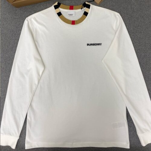 버버리 제라드 아이콘 스트라이프 맨투맨 화이트