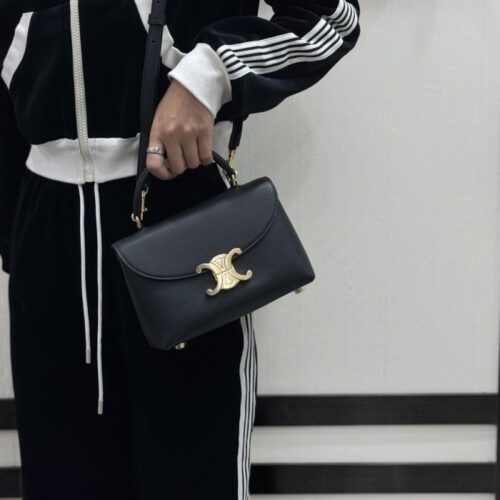 셀린느 틴 니노백 서플 카프스킨 블랙