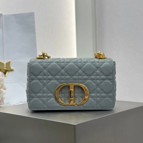 디올 스몰 카로백 서플 까나쥬 그레이