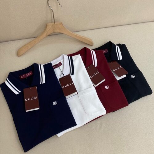 구찌 GG로고 코튼 폴로 셔츠 블랙/네이비/화이트/버건디