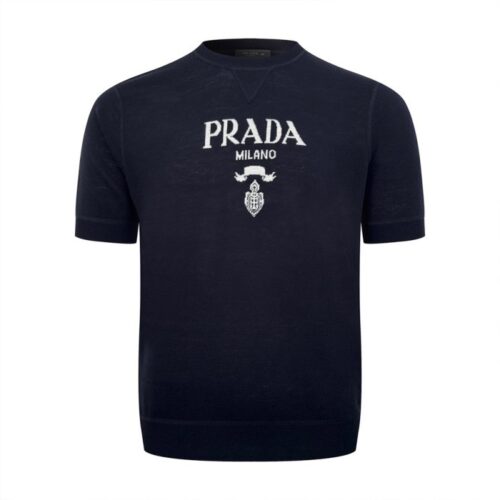 프라다 슈퍼파인 울 크루넥 스웨터 블랙