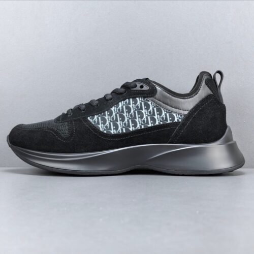 디올 B25 러너 스니커즈 블랙 스웨이드, 네이비