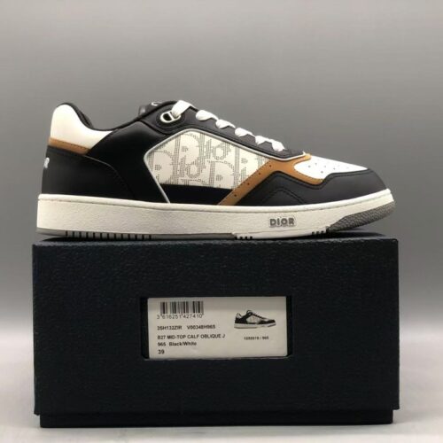 디올 B27 로우탑 스니커즈 블랙/브라운