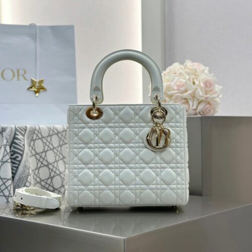 디올 미디엄 레이디백 까나쥬 라떼