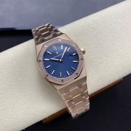 ZF공장 오데마피게 로열오크 레이디 청판 다이얼 로즈골드 33mm 67651