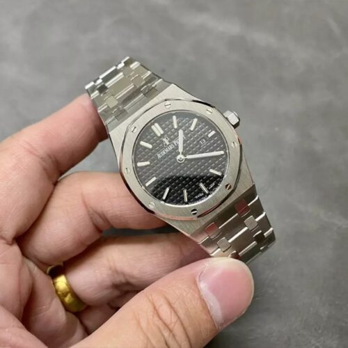 ZF공장 오데마피게 로열오크 레이디 블랙 다이얼 스틸 33mm 67651