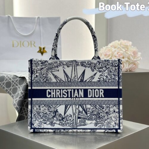 디올 미디엄 북 토트백 레브 디인피니