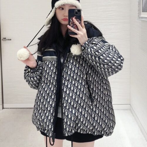 디올 오블리크 리버시블 패디드 자켓 패딩