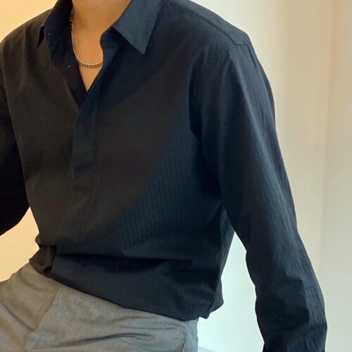 디올 자카드 코튼 셔츠 블랙