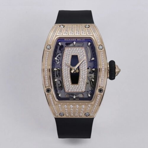 ZF공장 리차드밀 RM07-01 로즈골드 다이아 세팅 블랙 러버밴드