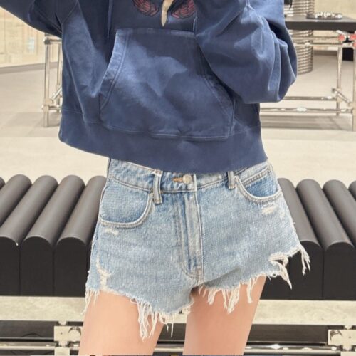 알렉산더왕 25SS 연청 숏 데님 팬츠