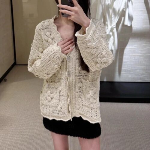 샤넬 크루즈 쇼 컬렉션 플로럴 가디건