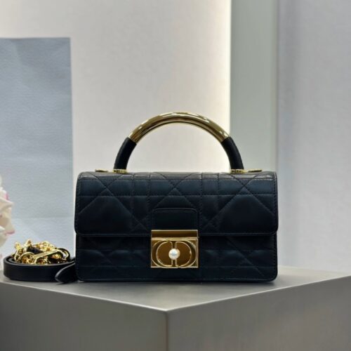 디올 미니 앙쥬 백 매크로까나쥬 블랙