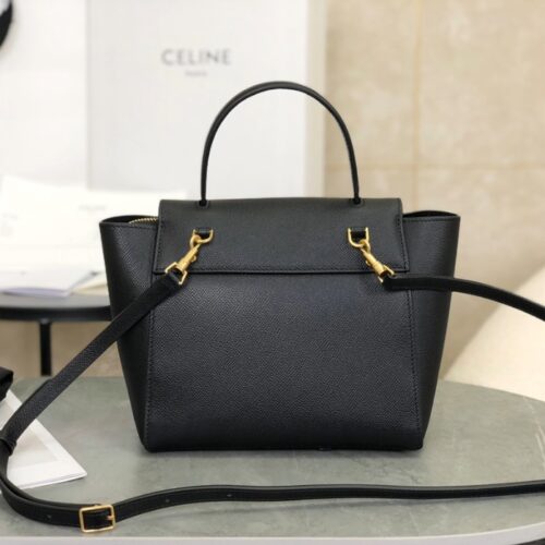 셀린느 나노 그레인드 벨트 토트백 블랙 189003