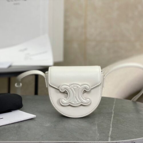 셀린느 스무스 카프스킨 미니 베사체 트리옹프 백 화이트 10J303