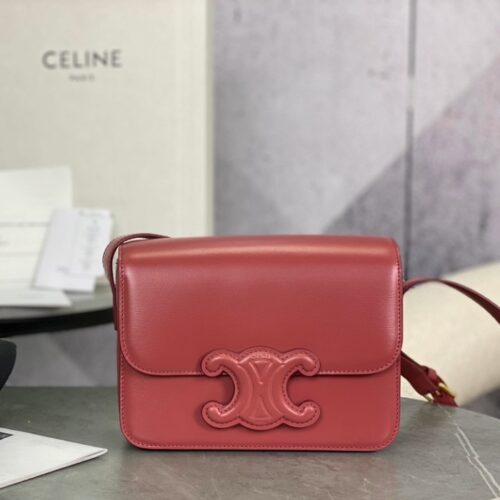 셀린느 트리오페 캔버스 박스 숄더백 스몰 인디핑크 199223