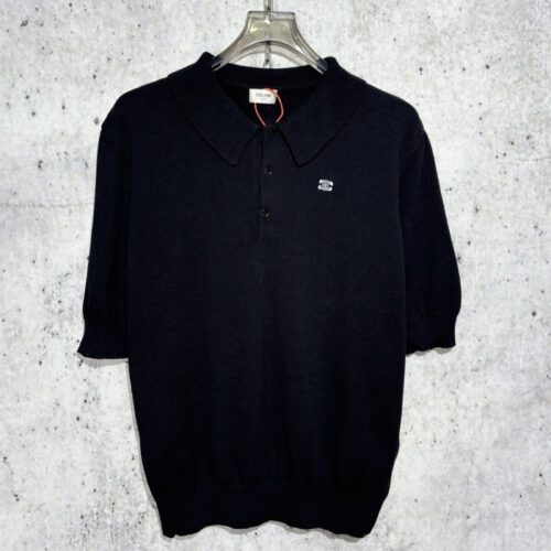 셀린느 트리오페 로고 자수 폴로 셔츠 2ADDT367Y 38NO