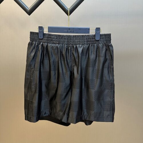 루이비통 모노그램 프린트 엘라스틱 웨이스트밴드 쇼츠 블랙