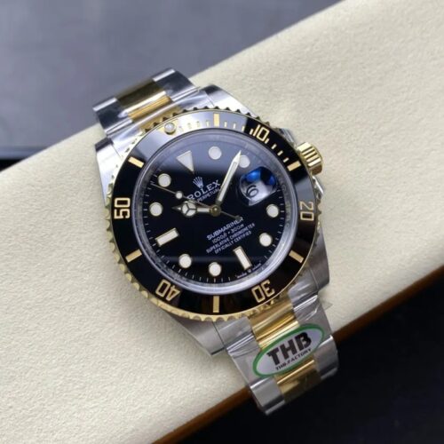 THB공장 롤렉스 서브마리너 신형 블랙 다이얼 옐로우 골드 콤비 41mm 126613