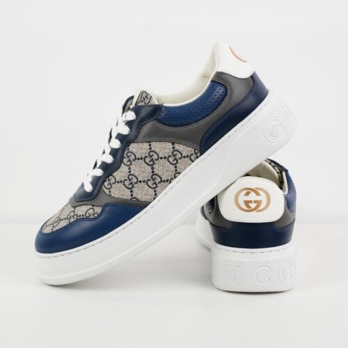구찌 수프림 남성 GG 스니커즈 베이지/블루