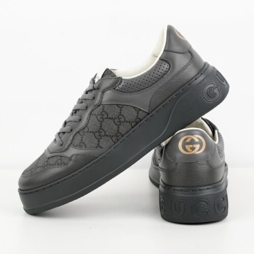 구찌 수프림 남성 GG 스니커즈 다크 그레이
