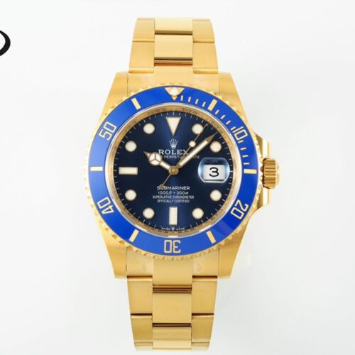 EW공장 롤렉스 신형 서브마리너 청판 다이얼 옐로우 골드 금통 41mm 126618