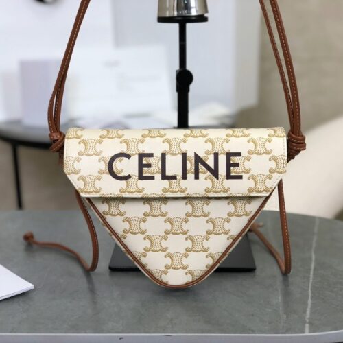 셀린느 트리오페 트라이앵글 크로스백 화이트 195902