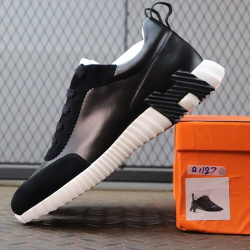 에르메스 바운싱 스니커즈 카프스킨 스웨이드 고트스킨 & 누아