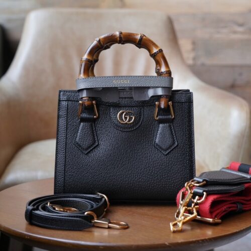 구찌 다이애나 미니 토트백 블랙