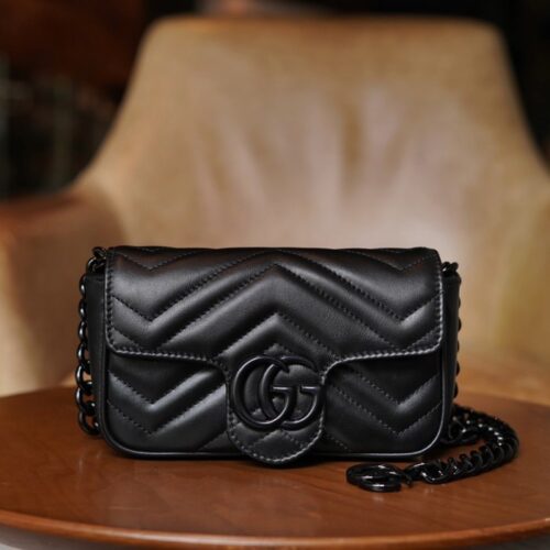 구찌 마몽 벨트백 블랙