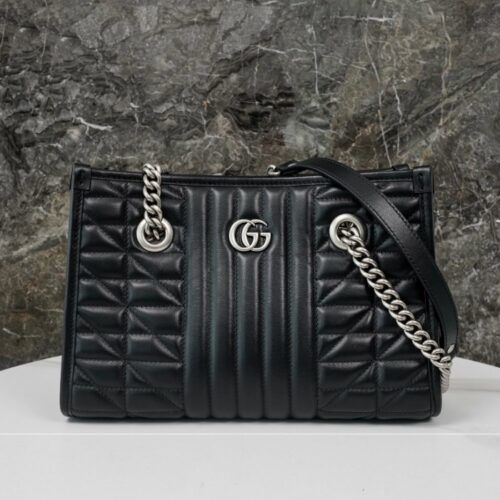 구찌 GG 마몽 토트백 탑핸들백 스몰 블랙