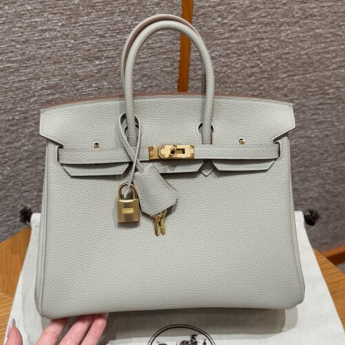 올수공 에르메스 버킨 25 80/Gris Perle 토고 가죽 골드 하드웨어