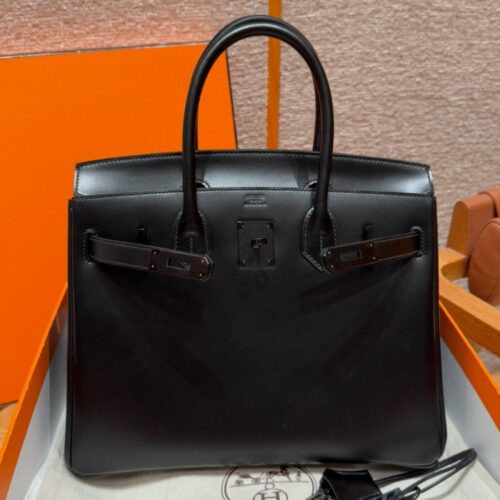 올수공 에르메스 버킨 25 89/noir 박스 가죽 블랙 하드웨어