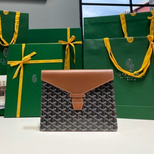 고야드 카몬도 플랩 클러치 블랙텐