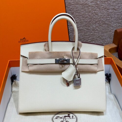 올수공 에르메스 버킨 25 i2/nata 엡송 가죽 실버 하드웨어