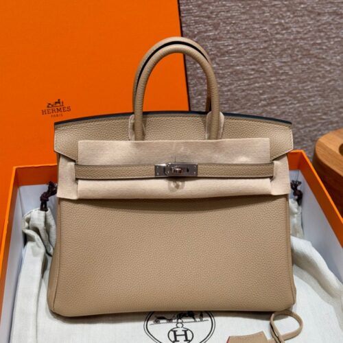 올수공 에르메스 버킨 25 S2/Trench/i6/Rose extreme 토고 가죽 실버 하드웨어
